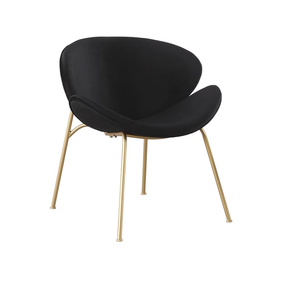 Soft Velvet Home Lounge Chair - Padded Seat And Chic Appearance In /pink For Home, Office, Dining Ergonomic Design With Metal Legs Blue