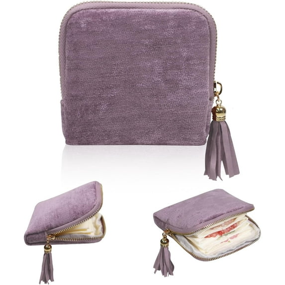 Soft Velvet Organizer Pouch for Bangle, 4.5In Travel Jewelry Case Organizer with Zipper, Anti-Scratch Portable Storage for Bracelets Large Earrings