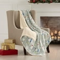 thumbnail image 1 of Soft Velvet Plush and Sherpa Fleece Holiday Throw Blanket | Christmas Throw for Sofa and Bed | Cozy & Warm Plush Throw Blanket | Holiday Blankets and Throws Eve Collection Polar Bears Throw, 1 of 7