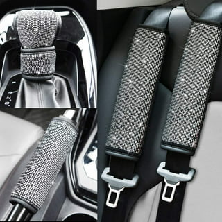 Bling Rhinestones Car Seat Belt Handbrake Gear Cover Pillow Handrail Cushion 5 Pcs in 1 Set Car Seat Covers