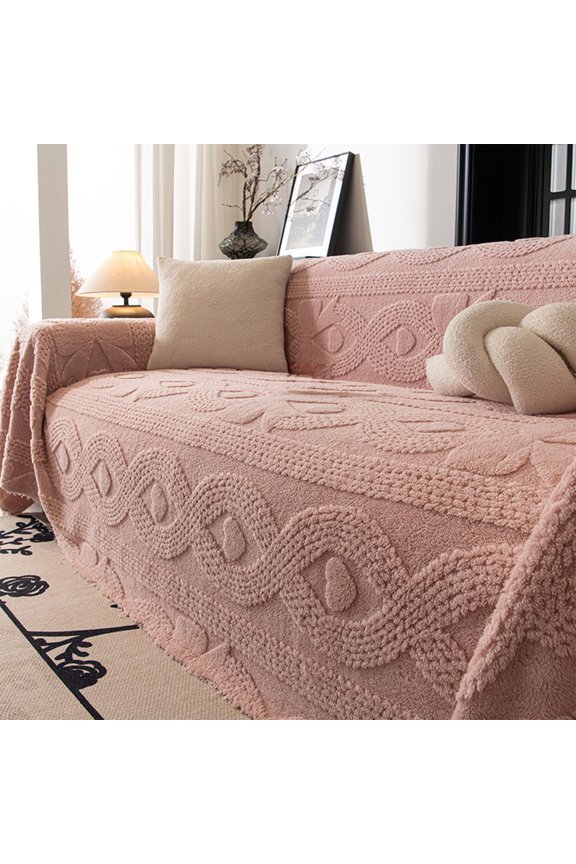 Soft Velvet Sofa Cover Towel with Full Protection Easy Installation Multi-Use Home Decor Stretchable Living Room
