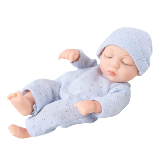 Soft Vinyl Poseable Collectible Doll 7.09 Inch Realistic Sleeping Figure, Art Display Model and Photography Companion Prop