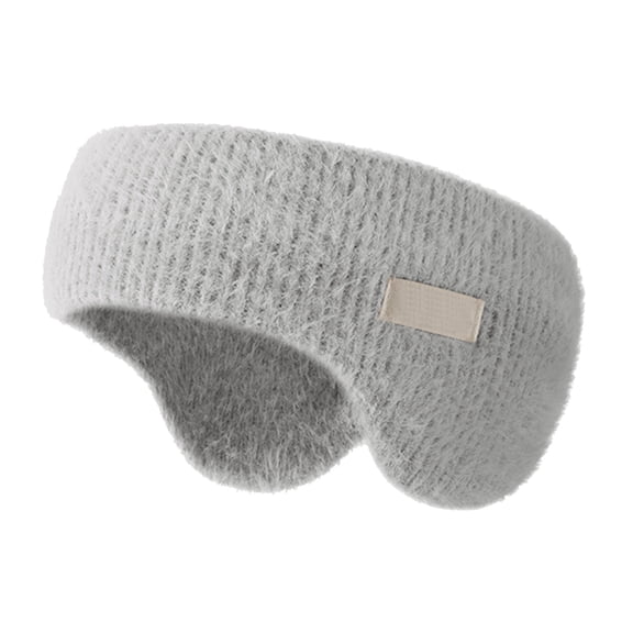 Soft Waffle Weave Thermal Ear Protection Headband Ponytail Slot Windproof Knit Hair Band For Daily Commute Walking Winter Casual Outfit Gadget