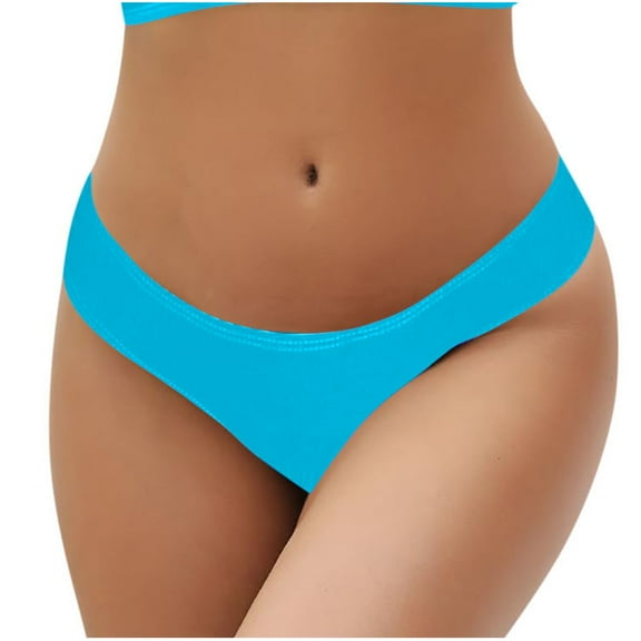 Soft Waist Bikini Panties Cotton Bikini Swim Pants Shorts Bottom Swimsuit Swimwear Bathing Sky Blue L