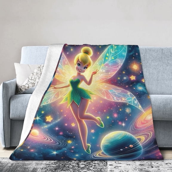 Soft Warm Blanket Tinker Bell Blanket Thermal Flannel Blankets All Season for Couch and Bed for Kids Teenager Adult 50"x60"