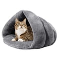 thumbnail image 1 of Soft Warm Cat Bed, 26*23.2in Tent Self-Warming Sleeping Bed for Medium Large Cats, 1 of 6