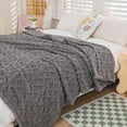 thumbnail image 1 of Soft & Warm Contemporary Chunky Knit Fleece Throw Blanket - Plush Polyester Comfort for Bed, Couch, Travel with Occasion Theme & Special Features, 1 of 1