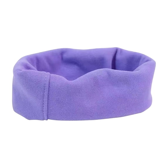Soft Warm Dog Ear Cover for Grooming, Noise Reducing Pet Hat Headband for Small Dogs, Winter Ear Protector for Travel(L,Purple)
