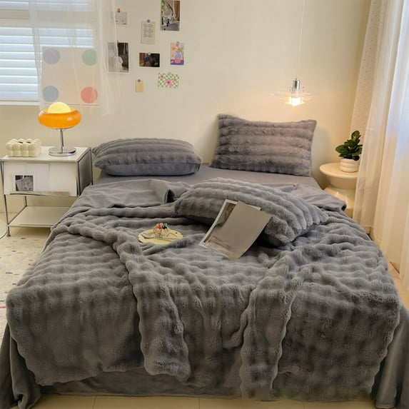 Soft & Warm Fleece Throw Blanket for Couch | 59x39 Inches | Cream Solid Color Striped Design | 1-Piece Nylon Blanket for Adults, Kids, & Home Decor