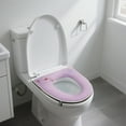 thumbnail image 1 of Soft Warm Foam Toilet Seat Cushion, Universal Fit for Round Elongated Toilets, Washable Non-Slip Design, Keeps You Comfortable Winter, Easy to Install Without Tools, A, 1pc, 1 of 7