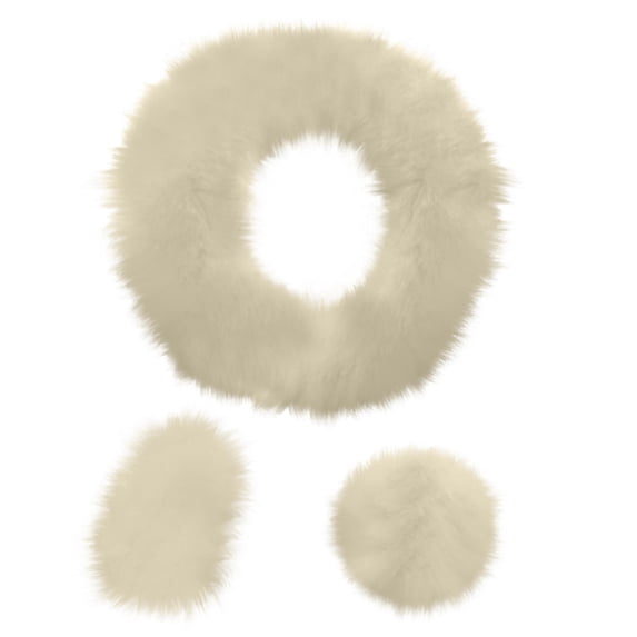Soft Warm Fuzzy Steering Wheel Cover with Long Handbrake Sleeve Universal Car Interior Accessory