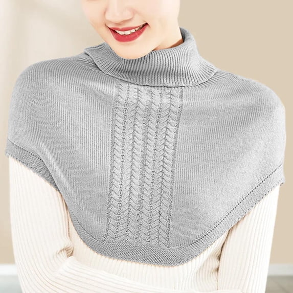 Soft & Warm High Neck Collar Women'S Knitted Turtleneck Dickey Collar Winter Half Blouse Pullover for Women, Blanket