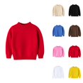 thumbnail image 1 of Soft Warm Knit Pullover Sweater for Boys & Girls – Cozy Cotton Cable Knit Turtleneck Long Sleeve Chunky Jumper, Casual Mid-Neck Top for Fall Winter Everyday Wear, 1 of 4