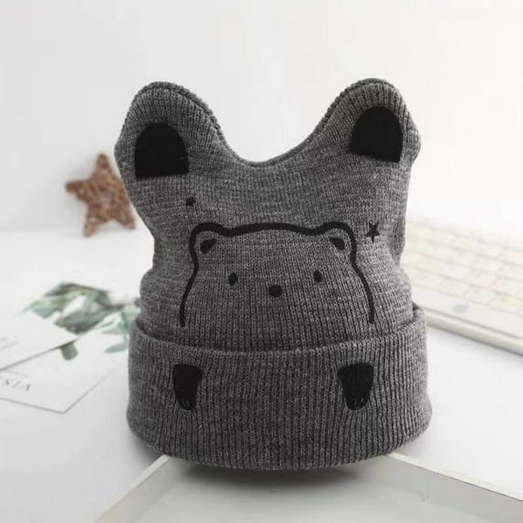 Soft Warm Knitted Baby Hats Caps Cute Cartoon Cozy Winter Infant Toddler Baby Beanies for Boys Girls 0-12M