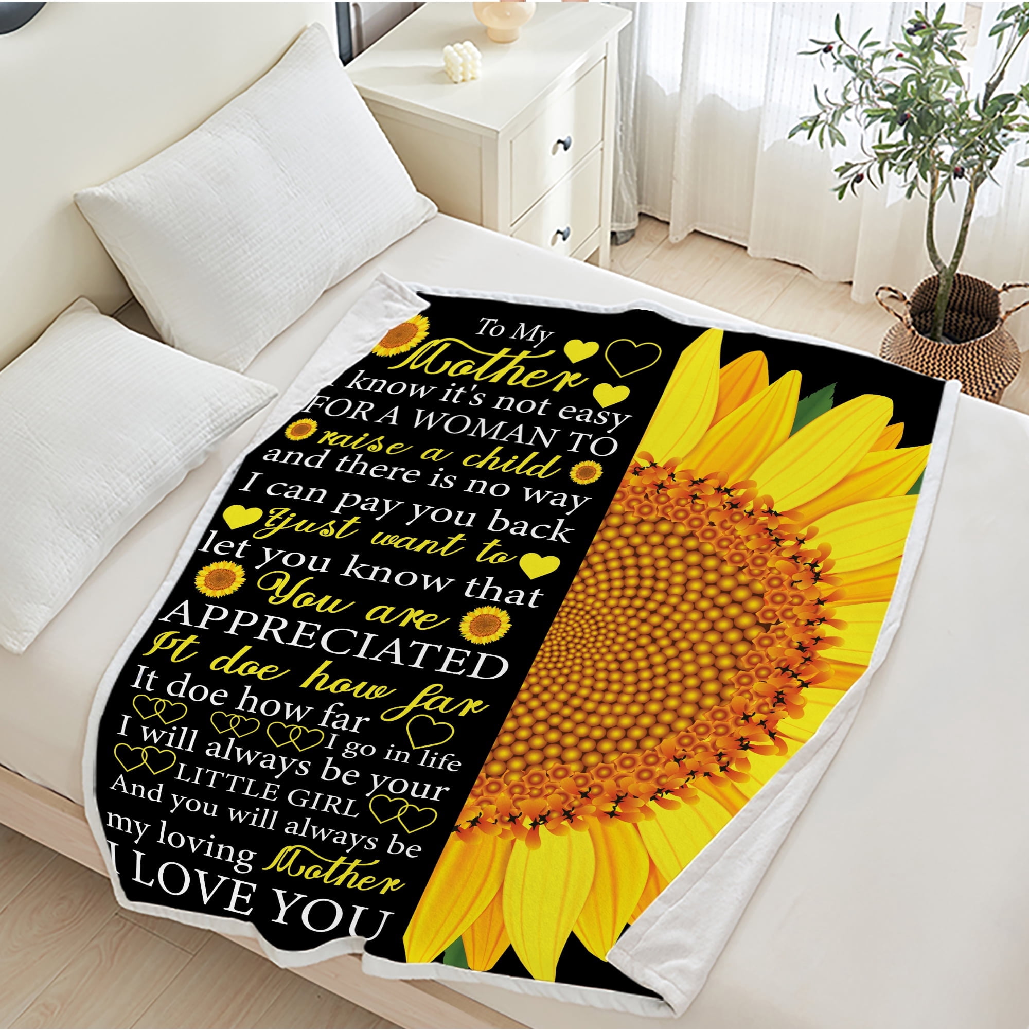 Soft Warm Mom Blanket - Birthday Gift Blanket for Mom Happy Mothers Day Throw Gift for Mother, Wife, Grandma from Daughter, 30"x40"