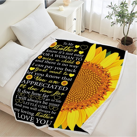 Soft Warm Mom Blanket - Birthday Gift Blanket for Mom Happy Mothers Day Throw Gift for Mother, Wife, Grandma from Daughter, 30"x40"