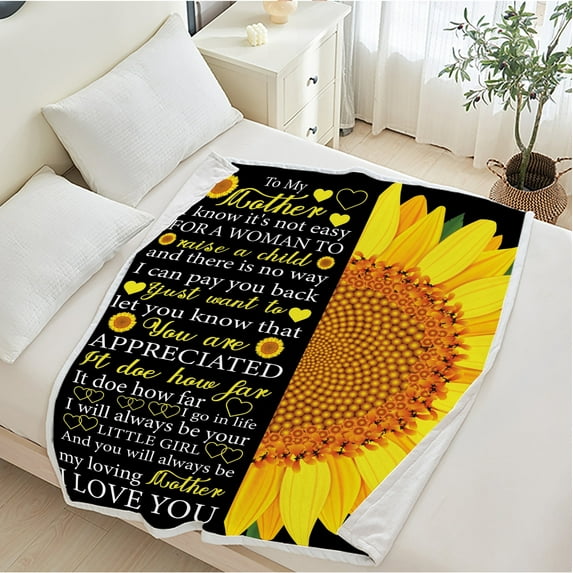 Soft Warm Mom Blanket - Birthday Gift Blanket for Mom Happy Mothers Day Throw Gift for Mother, Wife, Grandma from Daughter, 40"x50"