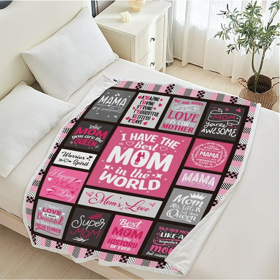 Soft Warm Mom Blanket - Birthday Gift Blanket for Mom Happy Mothers Day Throw Gift for Mother, Wife, Grandma from Daughter, 50"x60"