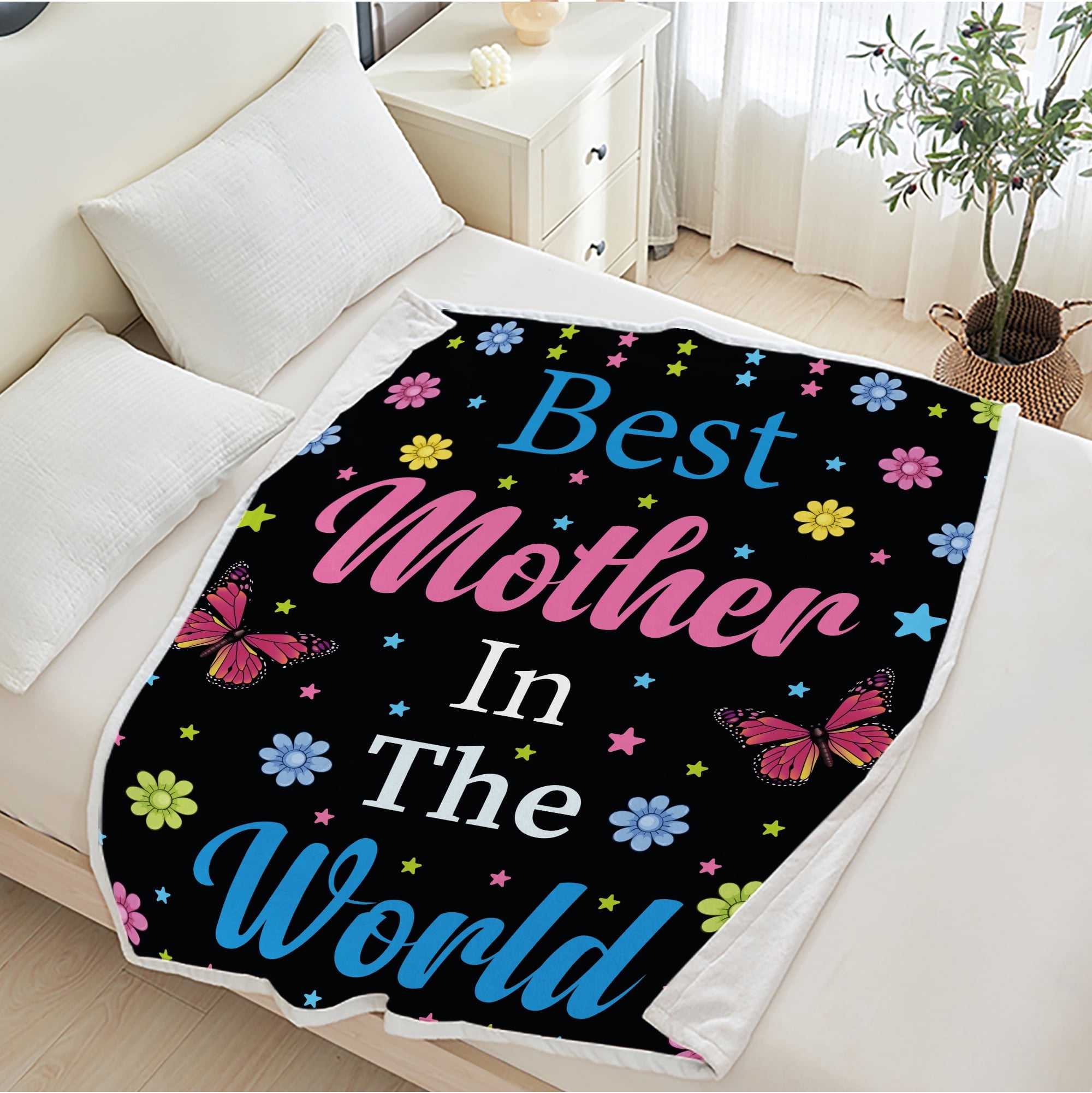 Soft Warm Mom Blanket - Birthday Gift Blanket for Mom Happy Mothers Day Throw Gift for Mother, Wife, Grandma from Daughter, 50"x60"