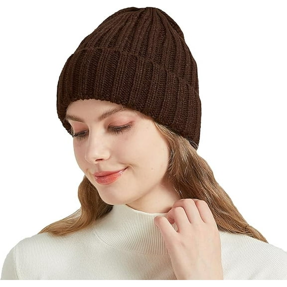 Soft Warm Winter Hats for Women, Knit Beanie Hat, Ski Stocking Cuffed Skull Cap Beanies for Men Women