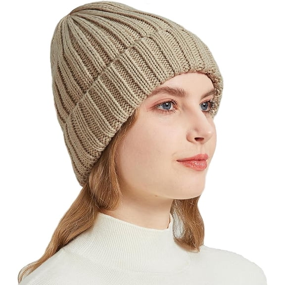Soft Warm Winter Hats for Women, Knit Beanie Hat, Ski Stocking Cuffed Skull Cap Beanies for Men Women