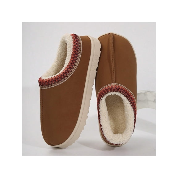Soft & Warm Women's Slippers, Plush Lined, Wool Fluffy Moccasin Design for Indoor and Outdoor Use