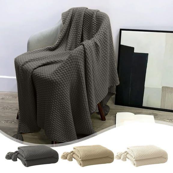 Soft Warm Woolen Knitted Throw, Office Lap Blanket, Indoor Blanket, Ideal For Desk, Home Office, Travel, Cozy Comfort Everyday Use Sopatenor