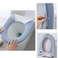 thumbnail image 1 of Soft Warmer Toilet Seat Cover, Fiber Cloth Pad, Modern Design, Snaps Fixed Stretchable Reusable, Easy Cleaning, Comfortable, Thick Absorbent, Washable, Home Bathroom Usage, 1 of 8