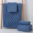 thumbnail image 1 of Soft Washcloths 13x29 inches Cotton Face Cloths Wash Cloths Large Coral Bathroom WashCloth, Blue, 1 of 6