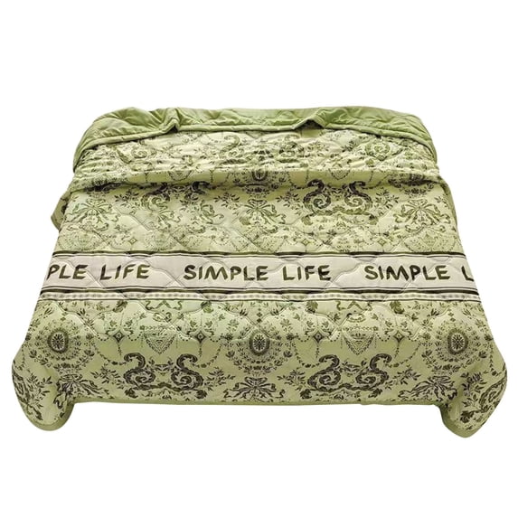 Soft Washed Cotton Summer Quilt Single Size Conditioner Blanket Print Washable Thin Bedspread
