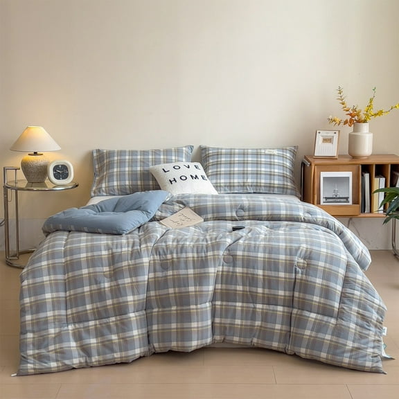 Soft Washed Microfiber Duvet Insert, All Season Comforter, Lightweight Insulating Bed Quilt for Summer, Spring, and Fall, Soft Microfiber Bedding for Year-Round Comfort, Machine Washable