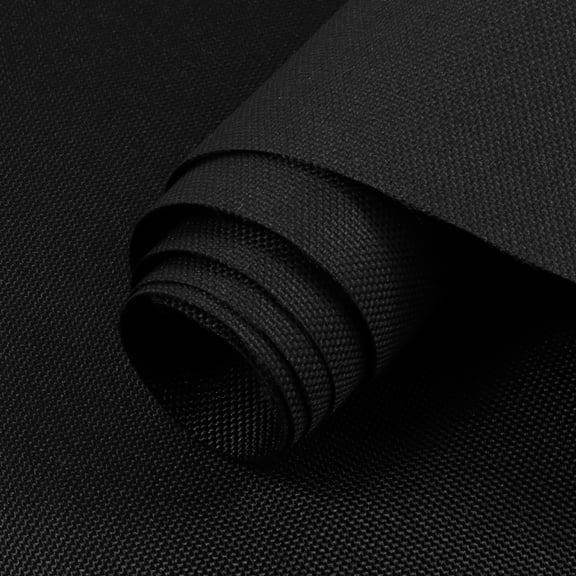 Soft Waterproof Canvas Fabric 600D PU Backing Canvas Cordura Fabric for Outdoor/Indoor, DIY Craft, Awning, Marine, Tent, Bags, Upholstery Black 48" x 60"