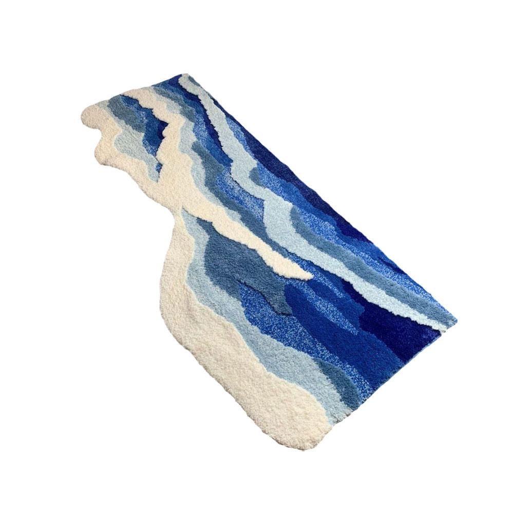 Soft- Wave Desing Tufted Rug Bedroom Rug Mat For Living 2024 Bathroom ...