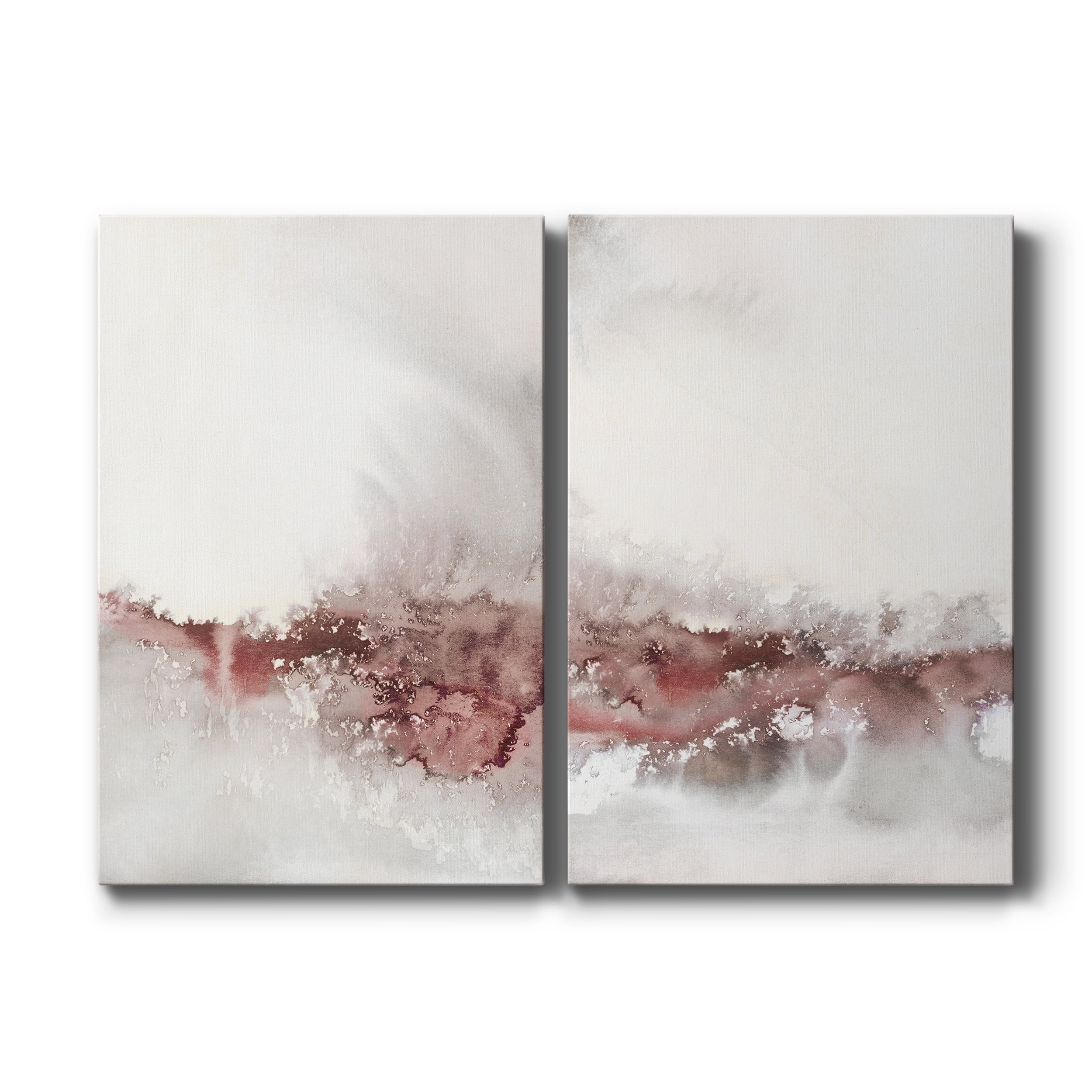 Soft Waves I Premium Gallery Wrapped Canvas - Ready to Hang - Set of 2 - 18 x 27 Each