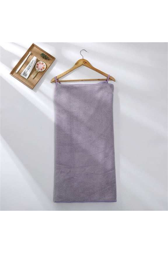 Soft Wearable Bath Towel, Plus Size Coral Velvet Absorbent Women's Sling Thickened Bath Wrap Towel Adjust Quick Dry Wearable Beach Spa Bathrobes With