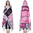 thumbnail image 1 of Soft Wearable Blanket Hoodie, Cozy Pink Blanket, Unique Throw Blankets Presents for Birthday, Christmas, 1 of 6