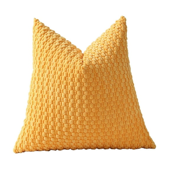 Soft Weave Pillowcase Standard Size 17.71x17.71" | Breathable Polyester Pillow Sham with Envelope Closure | Decorative Weave Design for All Seasons