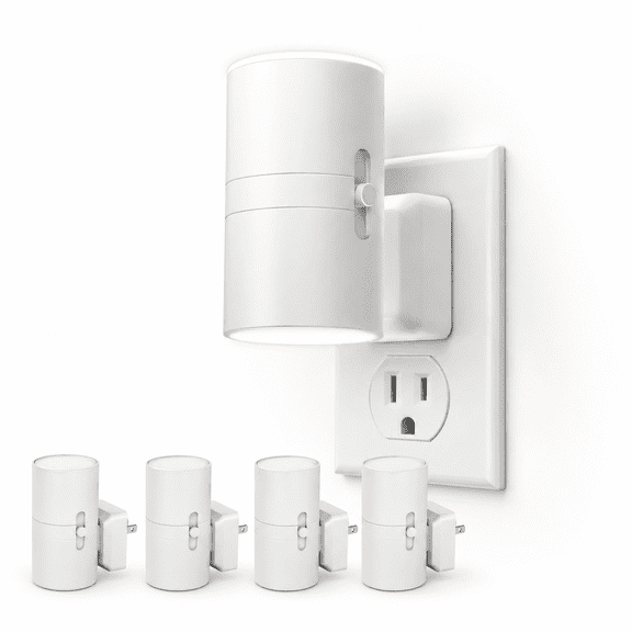 Soft White Dimmable Plug-In Wall LED Night Light with Dusk to Dawn Sensor