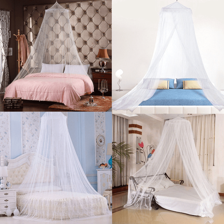 Soft White Hanging Bed Canopy Elegant Lace Hideaway Tent For For Full Queen King Size Bedding And Kids Rooms. Nursery Decoration Mosquito Net Slightly