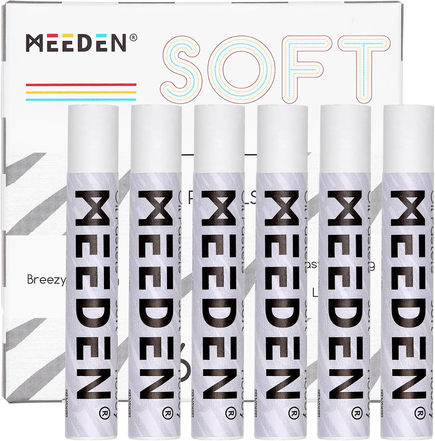 Soft White Oil Pastels: 6 Pcs Oil Pastels for Artists Beginners Adults - Smooth Oil Pastel Crayons for Art Supplies, Painting, Drawing, Blending, Layering, Shading