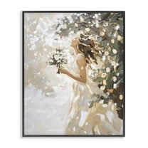 Soft White Snow Flurry Black Framed Giclee Art, design by LSR Design Studio