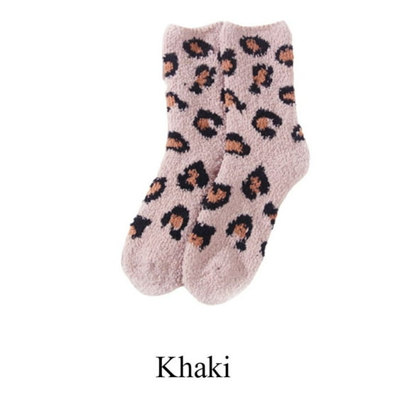 Soft Winter Warm Non-Slip Thick Bottom High Top Slipper Socks Socks KHAKI
