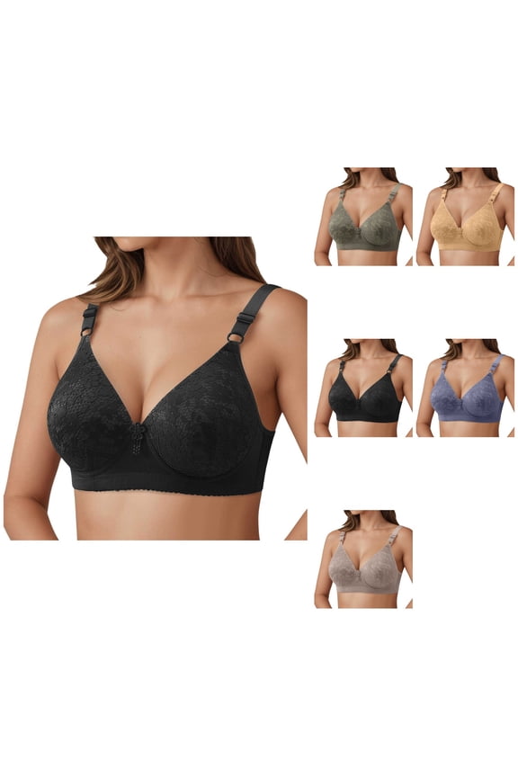 Soft Wireless Comfort Bra – Seamless Support Everyday Wear, Lightweight Breathable T-Shirt Bra with Wide Band, Full Coverage V-Neck No Underwire Bralette