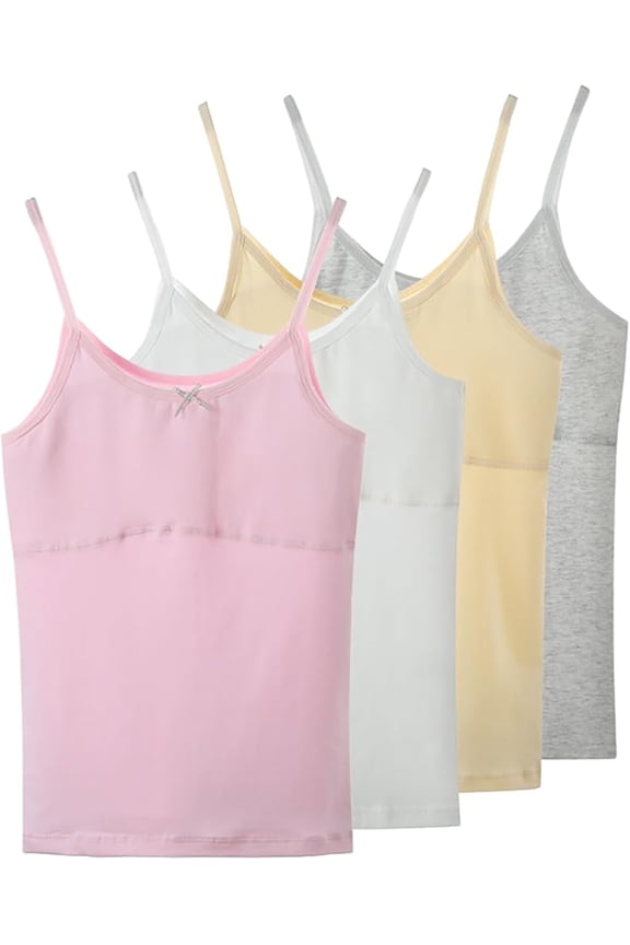 Soft Wireless Cotton First Bralette Training Bra for Big Girls Teens 8-16 Years Lightly Padded No Wires Comfort Fit for School and Activities