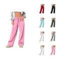 thumbnail image 1 of Soft Women's Winter Casual Wide Leg Sweatpants with Elastic Waistband for Comfortable Everyday Wear, 1 of 7