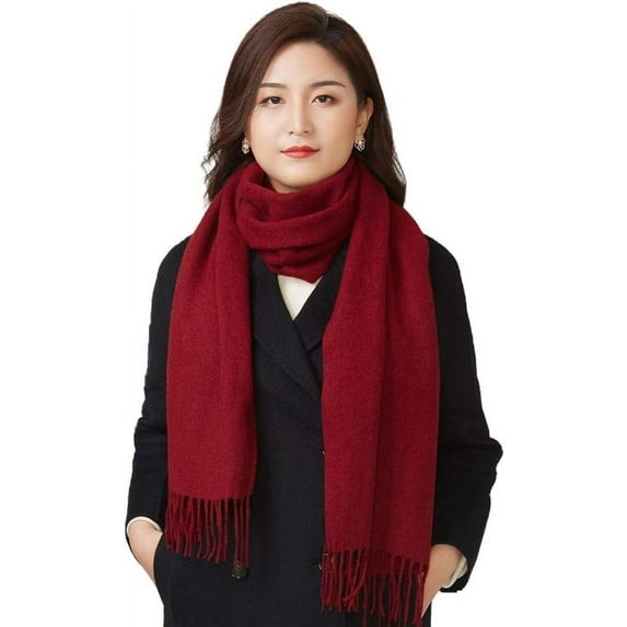 Soft Wool Scarf or Shawl, Large Scarf for Women and Men Men and Womens Scarf Winter Wrap Pashmina 72 x 12