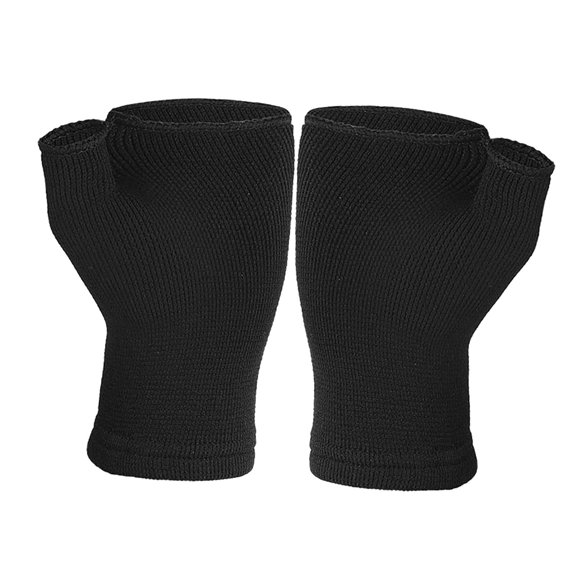 Soft Workout Gloves Protective Gear Knitted Breathable Non Slip Half Finger Hand Guard for Building Barbell Outdoor Exercise