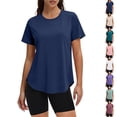 thumbnail image 1 of Soft Workout Tops for Women Sun Protection Shirt Quick Dry Athletic Running Hiking Travel Basic Tee Shirts, 1 of 7