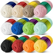 CraftBud Worsted Cotton-Nylon Blend Multicolor Yarn, 2400 Yards (24 Count)