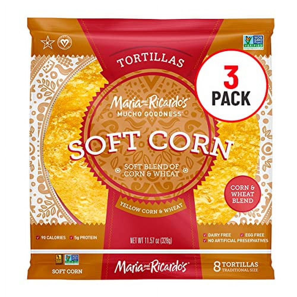 & Soft Yellow Corn Tortillas. (3 Pack) Made from a blend of corn wheat